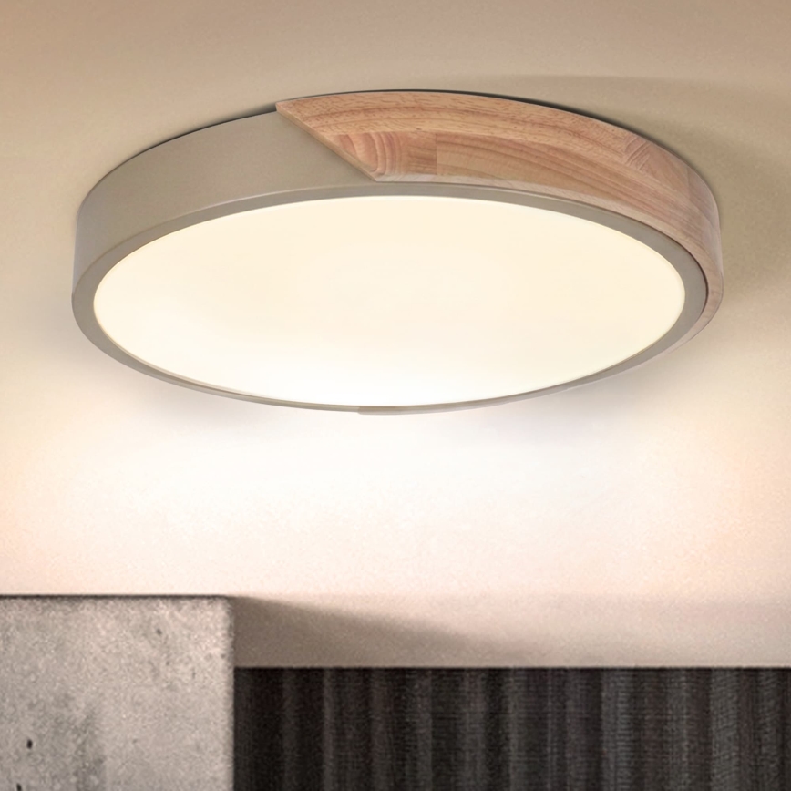 BRILAGI - Plafonieră LED PILANA LED/24W/230V stejar/bej Ø 30 cm