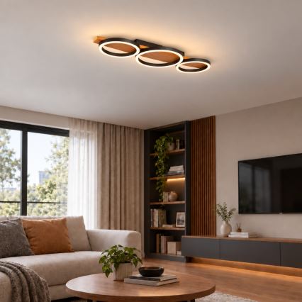 BRILAGI - Plafonieră LED PLANK LED/28W/230V 4000K 25x70 cm finisaj lemn