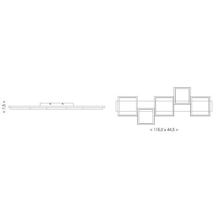 Brilagi - Plafonieră LED PLANK LED/40W/230V 4000K 44,5x115 cm lemn