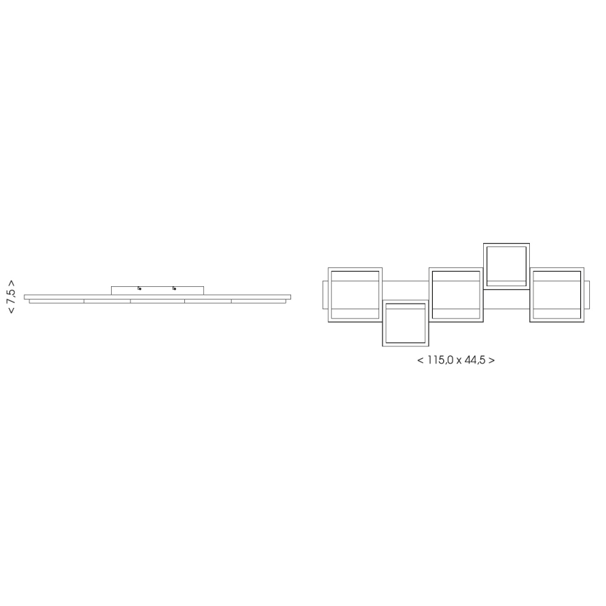 Brilagi - Plafonieră LED PLANK LED/40W/230V 4000K 44,5x115 cm lemn
