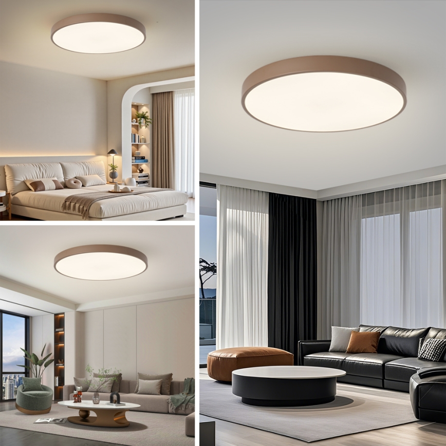 Brilagi - Plafonieră LED POOL 100W/230V 3000/4000/6000K Ø 80 cm maro