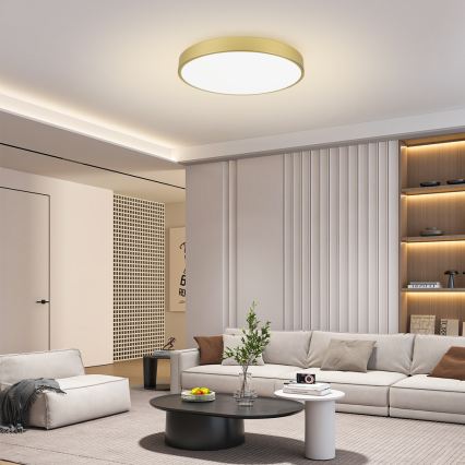Brilagi - Plafonieră LED POOL, 100 W, 230 V, 3000/4000/6000 K, Ø 80 cm, aurie