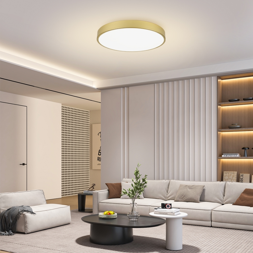 Brilagi - Plafonieră LED POOL, 100 W, 230 V, 3000/4500/6000 K, Ø 80 cm, aurie