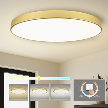 Brilagi - Plafonieră LED POOL, 180W/230V, 3000/4000/6000K, Ø 120 cm, finisaj auriu