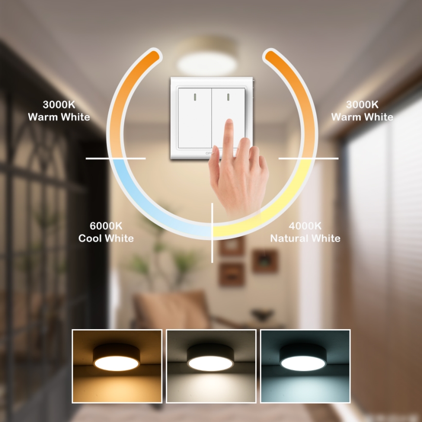 Brilagi - Plafonieră LED POOL LED/18W/230V 3000/4500/6000K Ø 20 cm bej