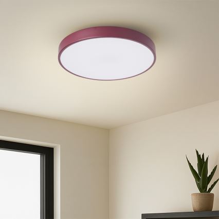 Brilagi - Plafonieră LED POOL, 36 W, 230 V, 3000/4000/6000 K, Ø 30 cm, burgundiu