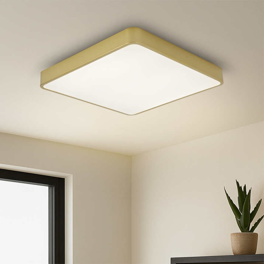 Brilagi - Plafonieră LED POOL, 36W, 230V, 3000/4000/6000K, 40x40 cm, auriu