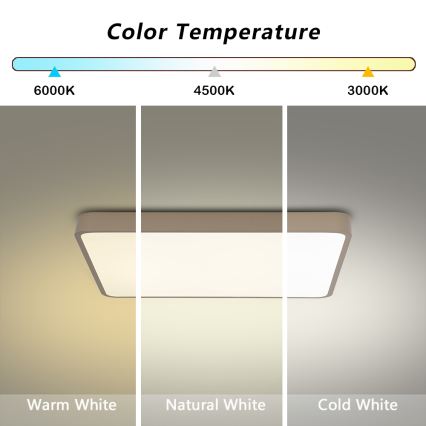Brilagi - Plafonieră LED POOL, 36W, 230V, 3000/4000/6000K, 40x40 cm, bej