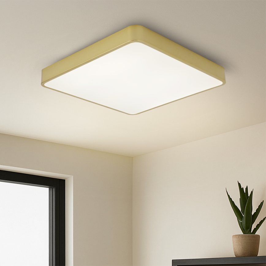 Brilagi - Plafonieră LED POOL, 48 W, 230 V, 3000/4000/6000 K, 50 x 50 cm, aurie