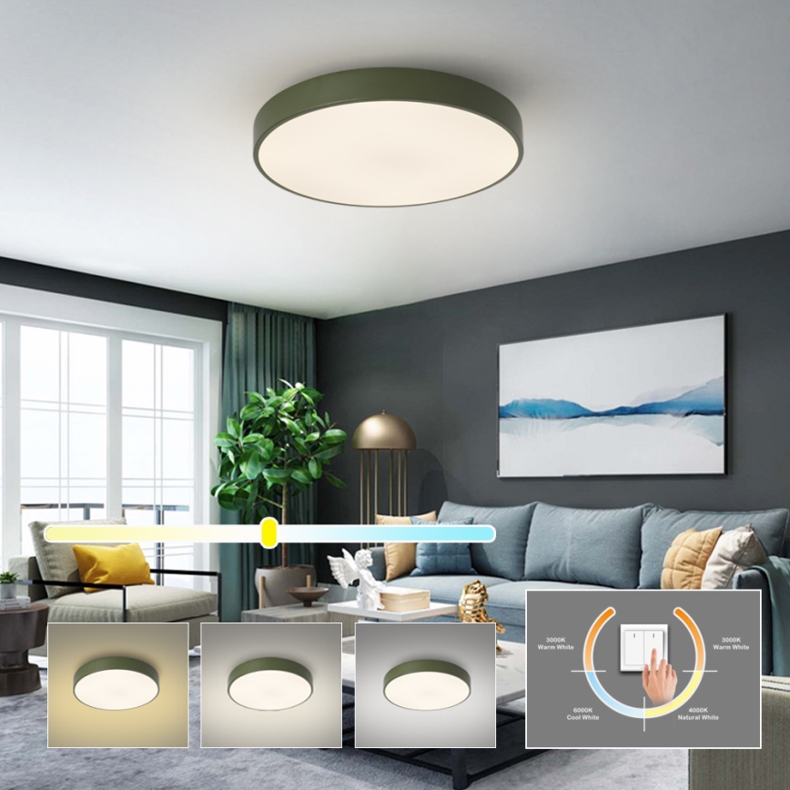 Brilagi - Lampă LED de tavan POOL LED/60W/230V 3000/4000/6000K Ø 50 cm verde