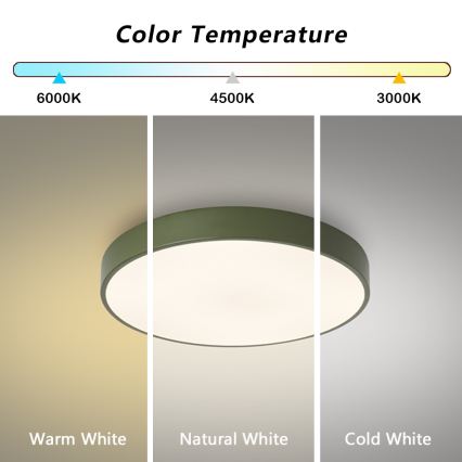 Brilagi - Lampă LED de tavan POOL LED/60W/230V 3000/4000/6000K Ø 50 cm verde