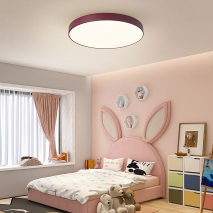 Brilagi - Plafonieră LED POOL, 60 W, 230 V, 3000/4000/6000 K, Ø 60 cm, bordo