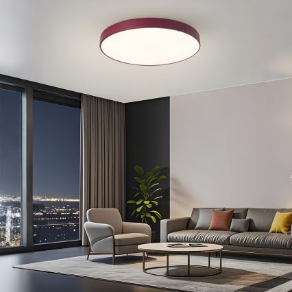 Brilagi - Plafonieră LED POOL, 60 W, 230 V, 3000/4000/6000 K, Ø 60 cm, bordo