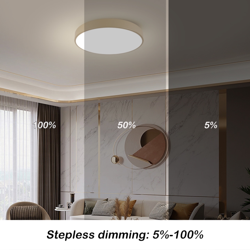Brilagi - Plafonieră LED POOL, 60W, 230V, 3000/4000/6000K, Ø 60 cm, bej