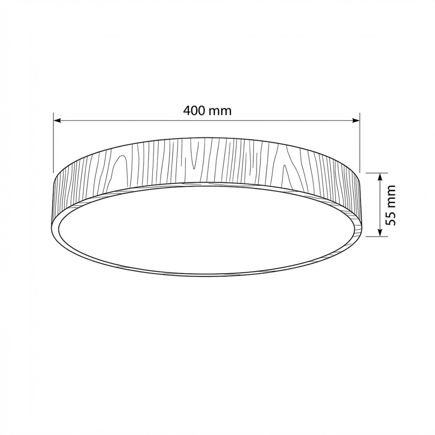 Brilagi - Plafonieră LED dimabilă POOL LED/50W/230V 3000-6000K Ø 40 cm finisaj lemn + telecomandă