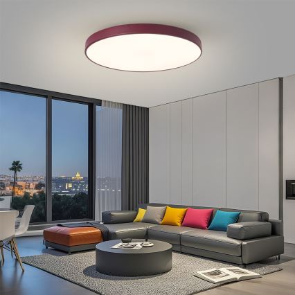 Brilagi - Plafonieră LED POOL LED/100W/230V 3000/4000/6000K Ø 80 cm vișiniu