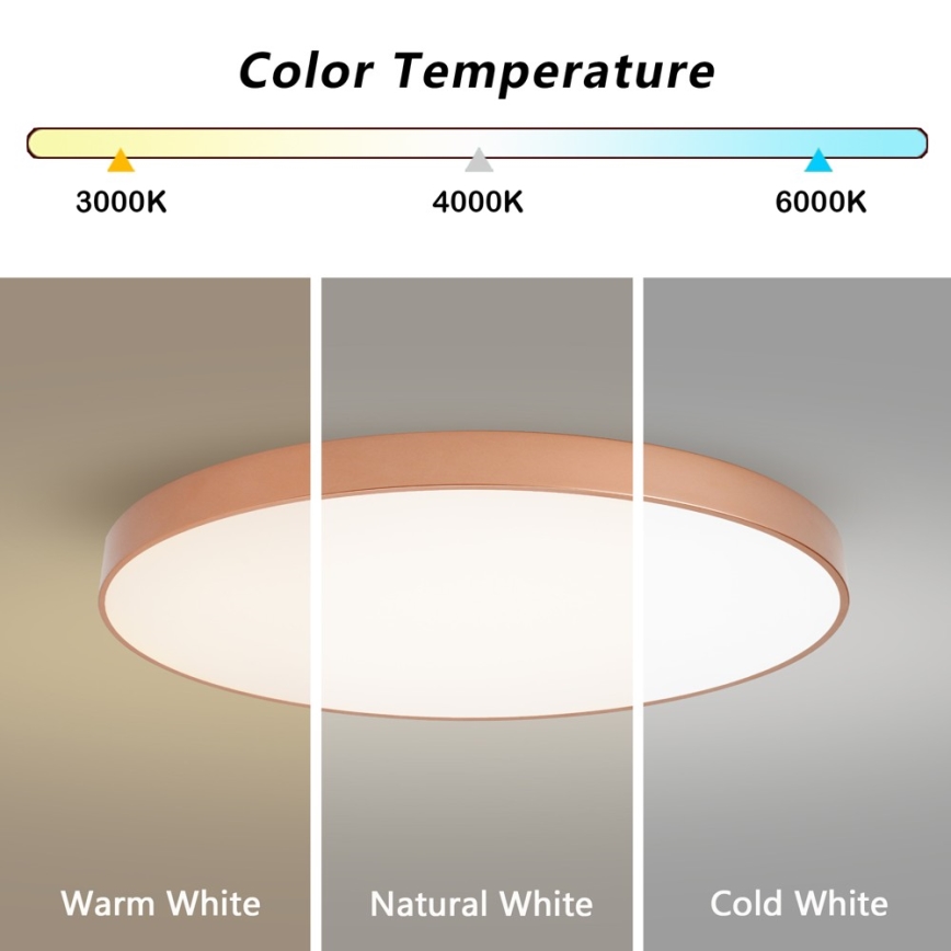 BRILAGI - Plafonieră LED POOL LED/128W/230V 3000/4000/6000K, Ø 100 cm, bronzată