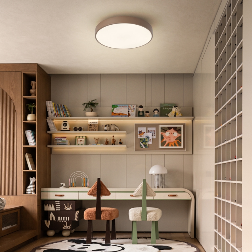 Brilagi - Plafonieră LED POOL, 36 W, 230 V, 3000/4000/6000K, Ø 30 cm, maro