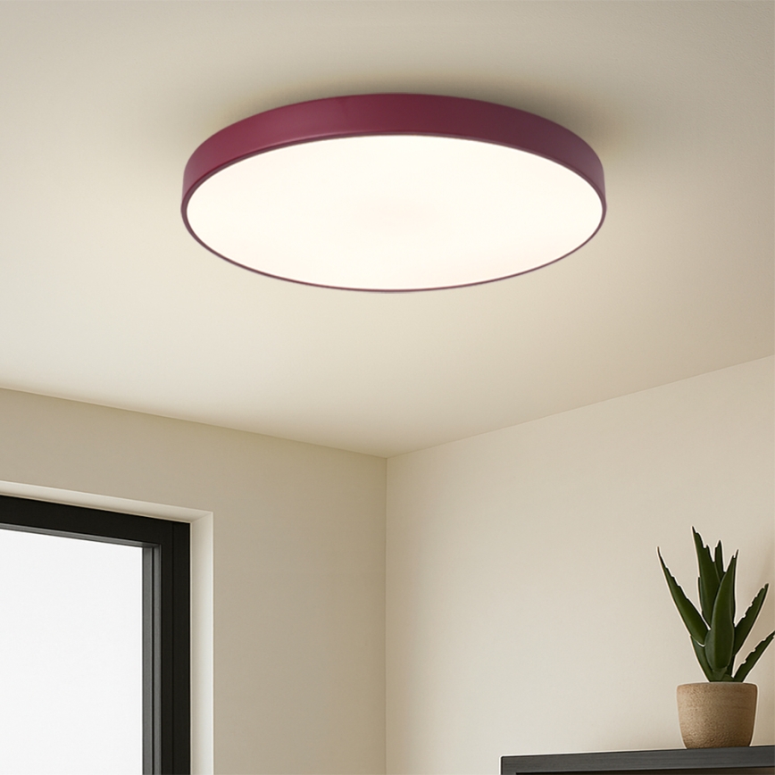 Brilagi - Plafonieră LED POOL, 60 W, 230 V, 3000/4000/6000 K, Ø 50 cm, burgundiu