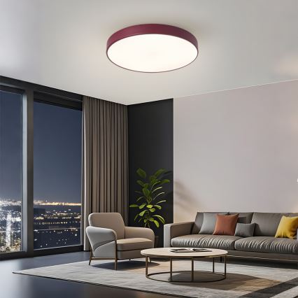 Brilagi - Plafonieră LED POOL, 60 W, 230 V, 3000/4000/6000 K, Ø 50 cm, burgundiu