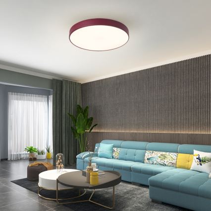 Brilagi - Plafonieră LED POOL, 60 W, 230 V, 3000/4000/6000 K, Ø 50 cm, burgundiu