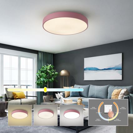 Brilagi - Plafonieră LED POOL LED/60W/230V 3000/4000/6000K Ø 50 cm roz