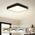 Brilagi - Plafonieră LED POOL SQUARE, 36W, 230V, 3000/4000/6000K, 40x40 cm, negru