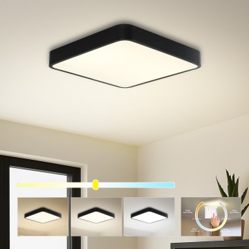 Brilagi - Plafonieră LED POOL SQUARE, 36W, 230V, 3000/4000/6000K, 40x40 cm, negru