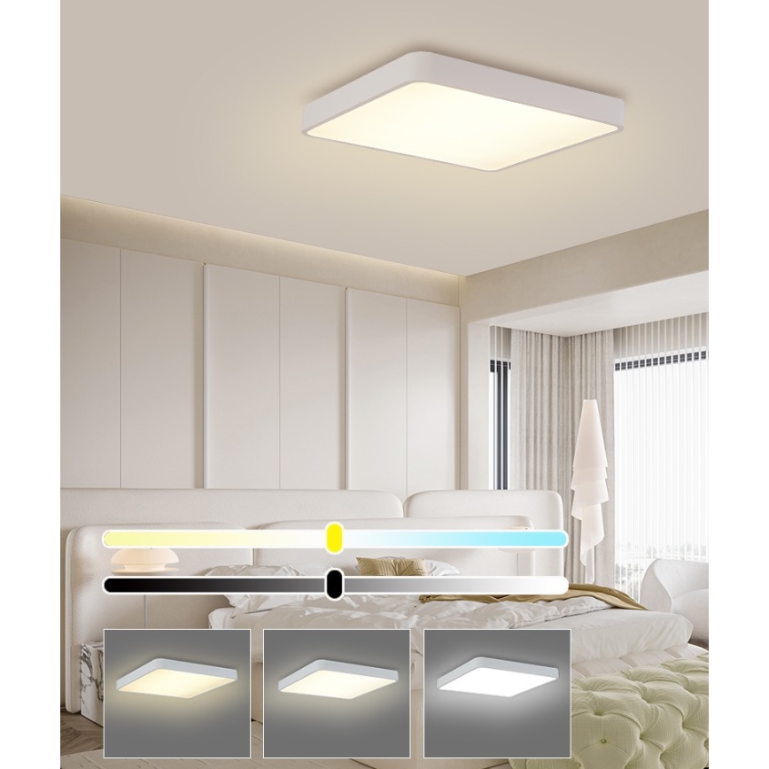 Brilagi - Plafonieră POOL SQUARE LED/36W/230V 3000/4500/6000K 40x40 cm albă