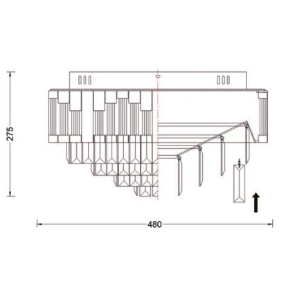 Brilagi - Plafonieră LED dimabilă CROWN LED/41W/230V 3000–6000K, diametru 48 cm, auriu + telecomandă