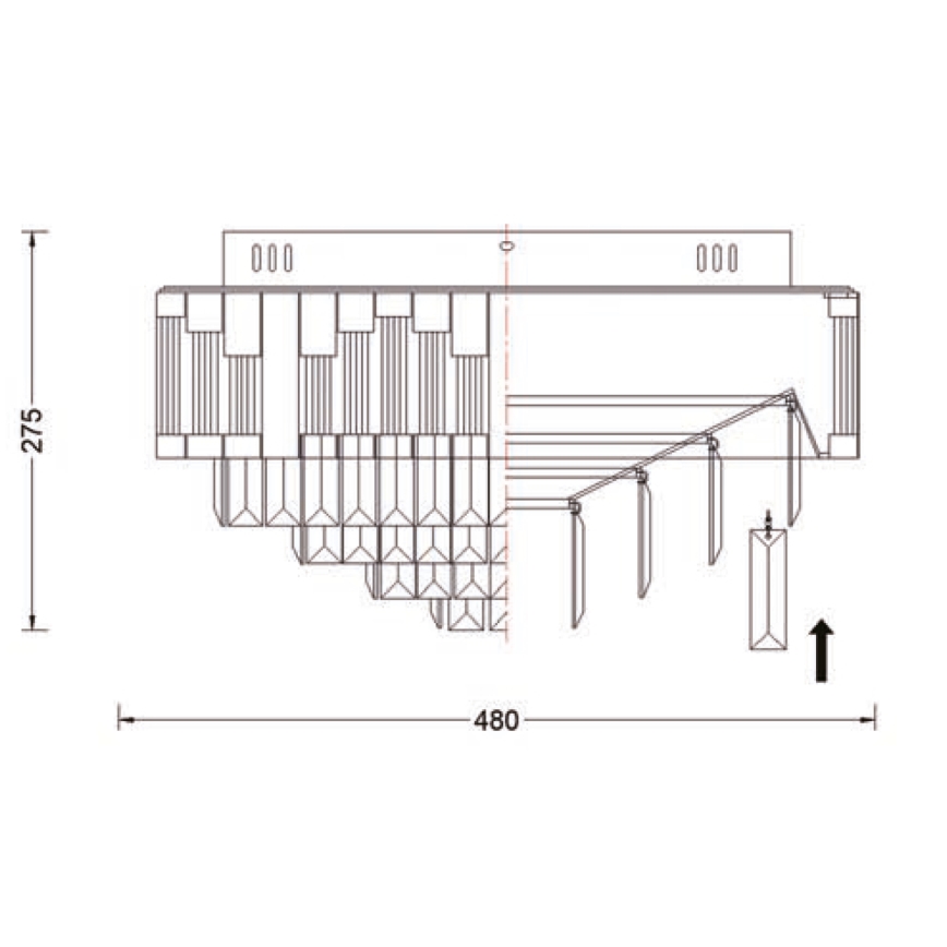 Brilagi - Plafonieră LED dimabilă CROWN LED/41W/230V 3000–6000K, diametru 48 cm, auriu + telecomandă