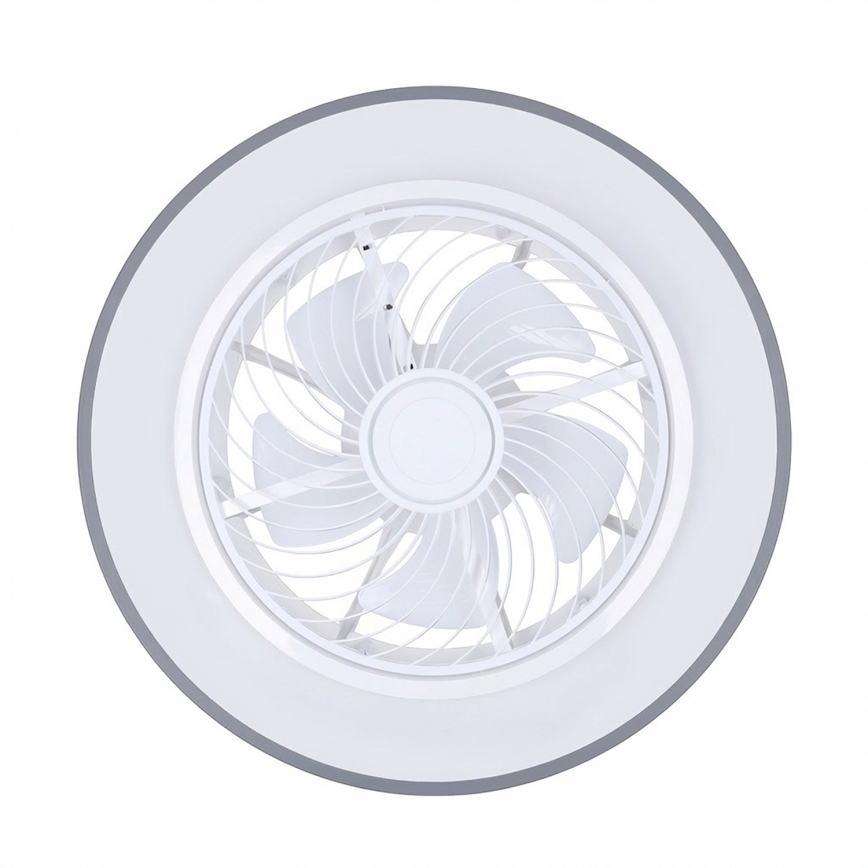 Brilagi - Plafonieră LED reglabilă cu ventilator LED/38W/230V 3000-6500K Ø 50 cm, gri + telecomandă