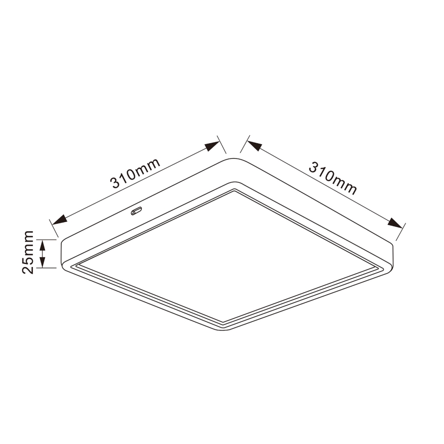 Brilagi - Plafonieră LED dimabilă ESTELA SQUARE, 36 W, 230 V, 3000–6500 K, 31 x 31 cm, alb, cu telecomandă inclusă