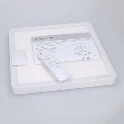 Brilagi - Plafonieră LED dimabilă ESTELA SQUARE, 36 W, 230 V, 3000–6500 K, 31 x 31 cm, alb, cu telecomandă inclusă