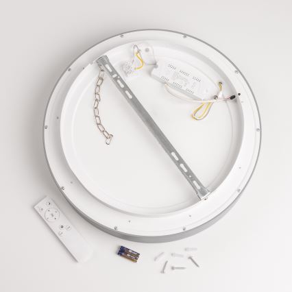Brilagi - Plafonieră LED reglabilă FALCON, 80W, 230V, 3000-6500K, Ø 60 cm, gri + telecomandă