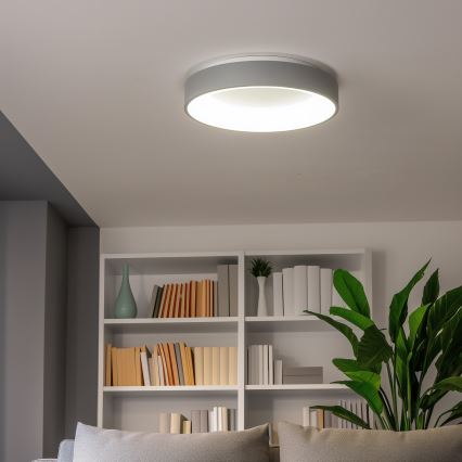 Brilagi - Plafonieră LED reglabilă FALCON, 80W, 230V, 3000-6500K, Ø 60 cm, gri + telecomandă