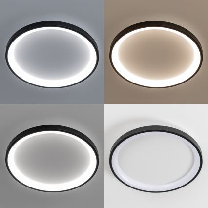 Brilagi - Plafonieră LED reglabilă FALCON SLIM LED/42W/230V 3000-6500K Ø 50 cm neagră + telecomandă