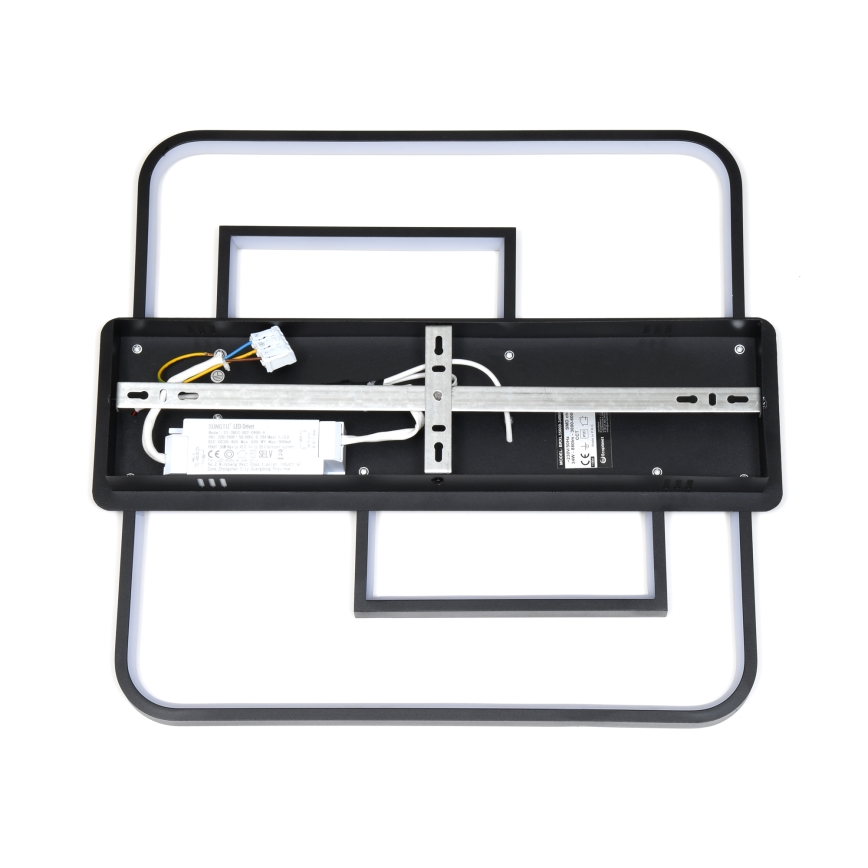Brilagi - Plafonieră LED dimabilă FLARE LED/34W/230V 3000-6000K 48x48 cm neagră + telecomandă