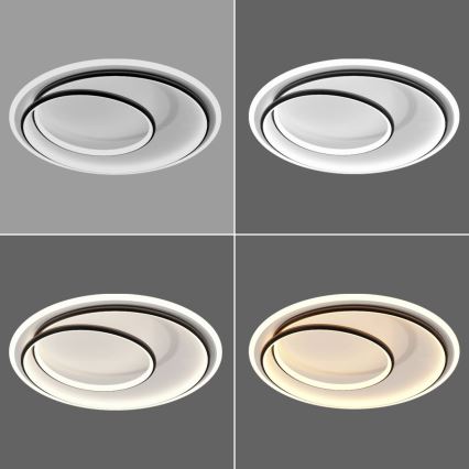 Brilagi - Plafonieră LED reglabilă FLARE LED/38W/230V 3000-6000K Ø 48 cm negru/alb + telecomandă