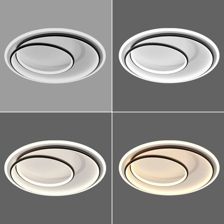 Brilagi - Plafonieră LED reglabilă FLARE LED/38W/230V 3000-6000K Ø 48 cm negru/alb + telecomandă