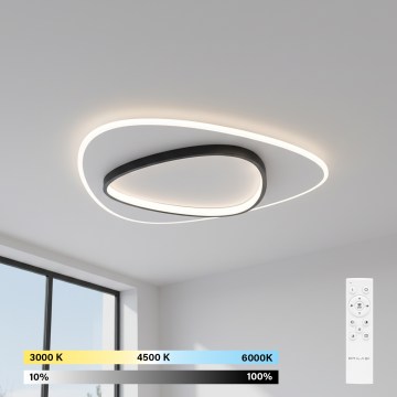 Brilagi - Plafonieră LED reglabilă FLARE LED/70W/230V 3000-6000K 55x55 cm alb/negru + telecomandă