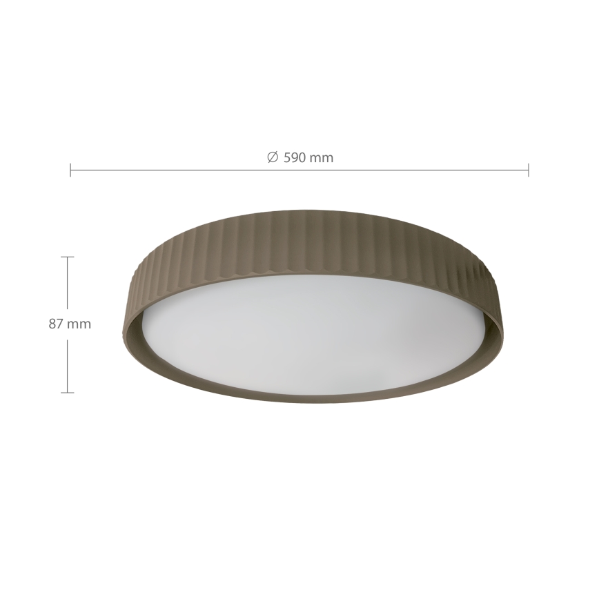 Brilagi - Plafonieră LED reglabilă LUCIA LED/60W/230V 3000-6500K Ø 59 cm taupe + telecomandă