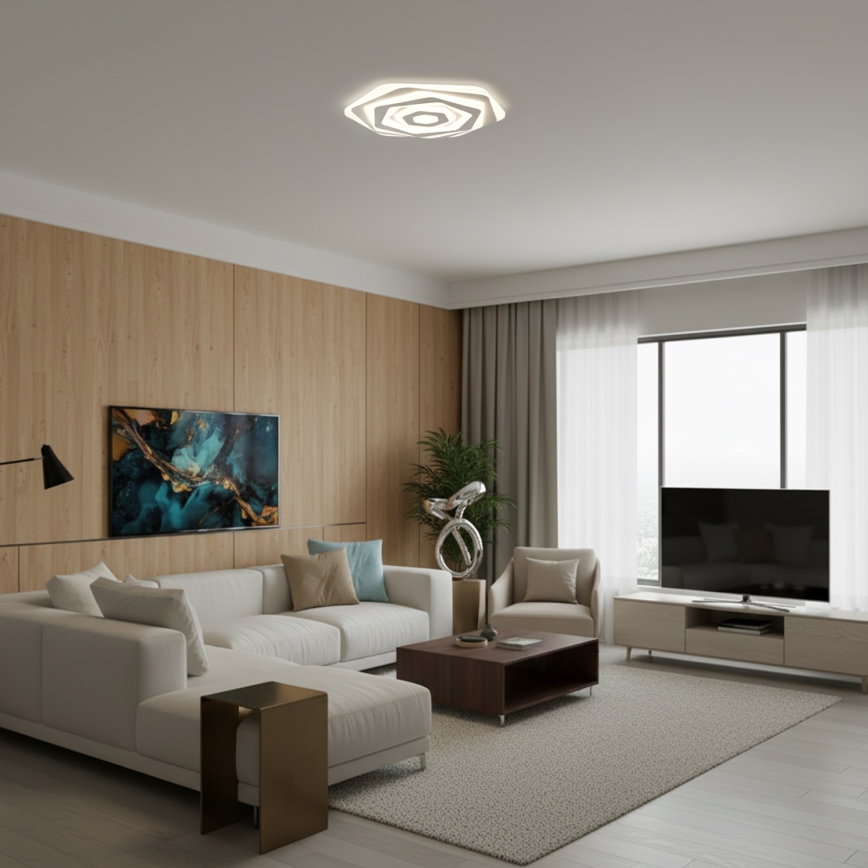Brilagi - Plafonieră LED dimabilă modernă, 85W/230V, 3000-6000K, Ø 53 cm, cu telecomandă
