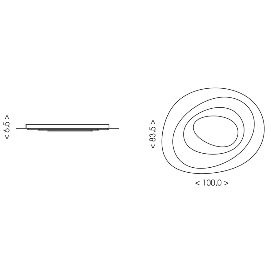 Brilagi - Lampă LED de tavan cu reglaj de intensitate MODERN MAXI LED/105W/230V 3000-6000K 83,5x1000 cm + telecomandă