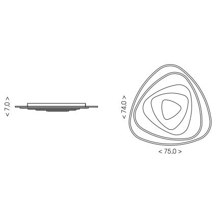 Brilagi - Plafonieră LED reglabilă MODERN MAXI LED/140W/230V 3000-6000K 74x75 cm + telecomandă