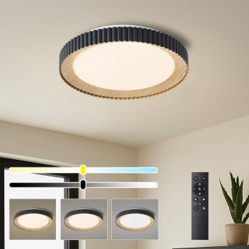 Brilagi - Plafonieră LED reglabilă NEXO, LED/48W/230V, 3000-6000K, neagră, Ø 43 cm + telecomandă