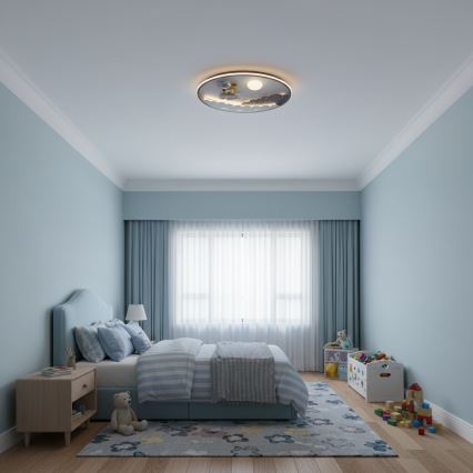 Brilagi - Plafonieră LED dimabilă pentru copii ASTRO LED/68W/230V 3000-6000K diam. 49 cm + telecomandă