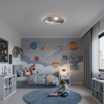 Brilagi - Plafonieră LED dimabilă pentru copii ASTRO LED/68W/230V 3000-6000K diam. 49 cm + telecomandă
