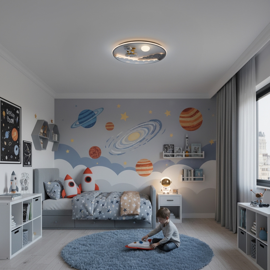Brilagi - Plafonieră LED dimabilă pentru copii ASTRO LED/68W/230V 3000-6000K diam. 49 cm + telecomandă
