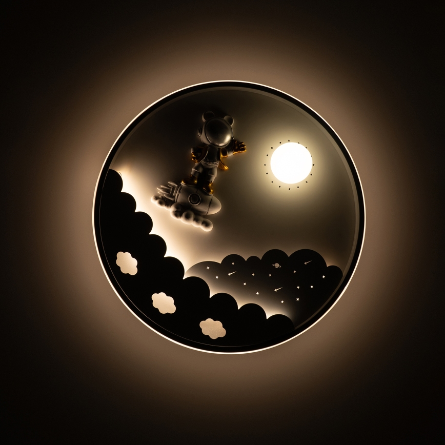 Brilagi - Plafonieră LED dimabilă pentru copii ASTRO LED/68W/230V 3000-6000K diam. 49 cm + telecomandă